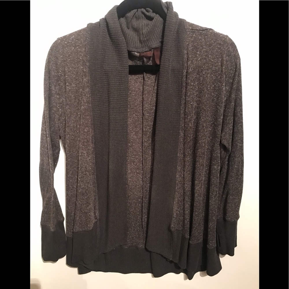 Zella cardigan sweater gray lightweight yoga